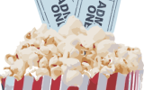 Pop corn et tickets de cinéma